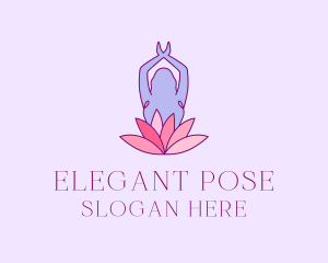 Lotus Yoga Pose logo