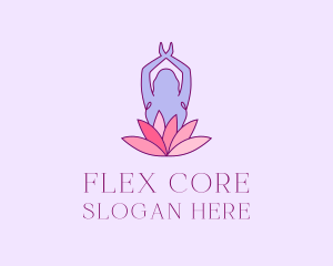 Lotus Yoga Pose logo