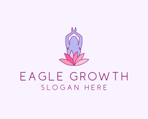 Lotus Yoga Pose logo design