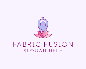 Lotus Yoga Pose logo design