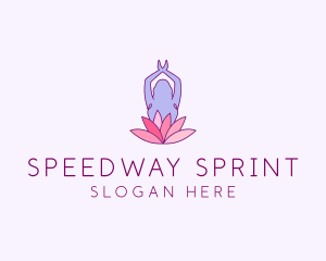 Lotus Yoga Pose logo design