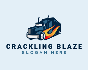 Blazing Cargo Trucking logo design