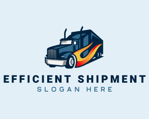 Blazing Cargo Trucking logo design