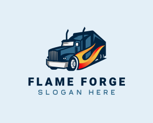 Blazing Cargo Trucking logo design