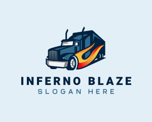 Blazing Cargo Trucking logo design