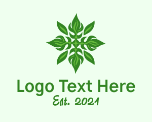 Green Flame Leaf logo