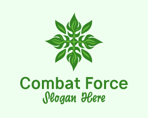 Green Flame Leaf Logo