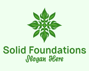 Green Flame Leaf Logo
