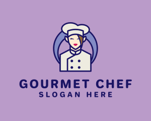 Female Kitchen Chef  logo design