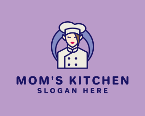 Female Kitchen Chef  logo design