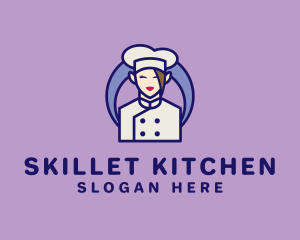 Female Kitchen Chef  logo design