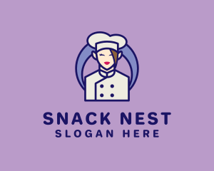 Female Kitchen Chef  logo design