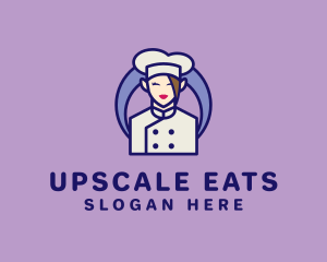 Female Kitchen Chef  logo design