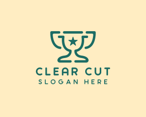 Simple Star Trophy  logo design