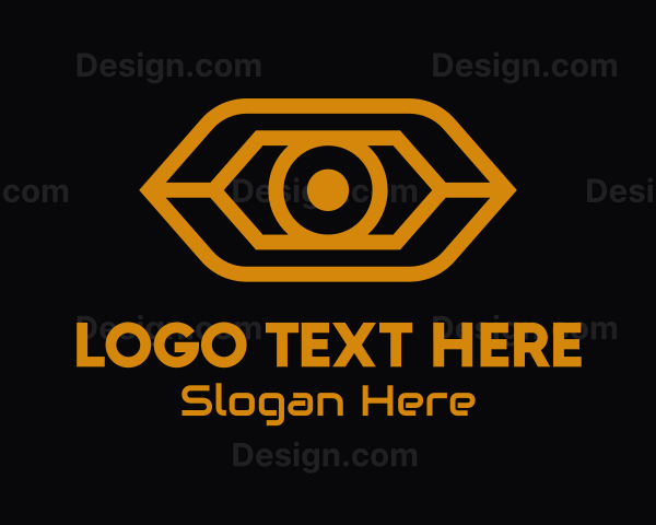 Yellow Cyber Eye Logo