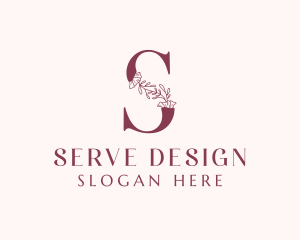 Floral Spa Letter S logo design