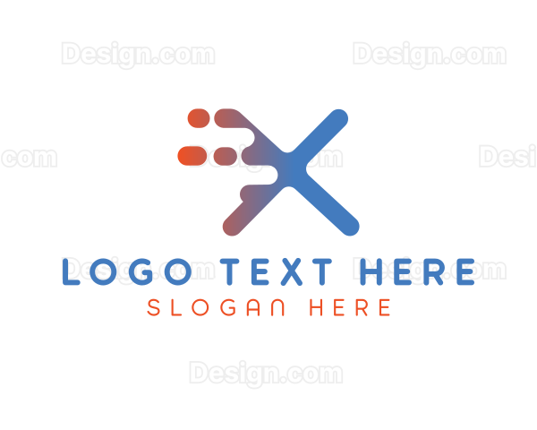 Cyber Technology Letter X Logo