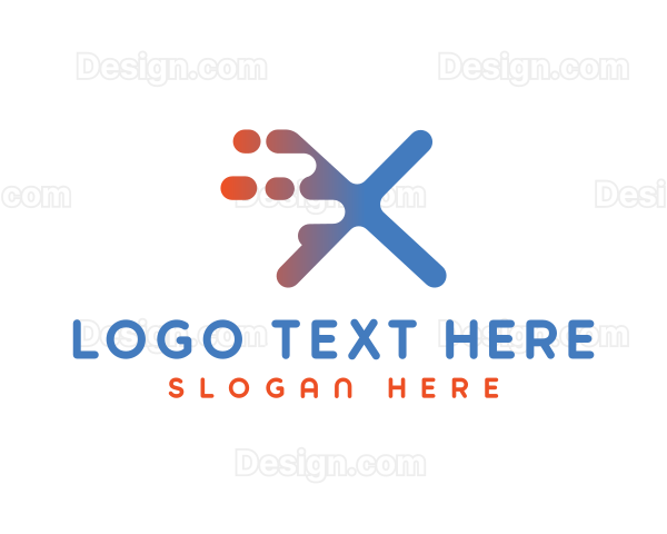 Cyber Technology Letter X Logo