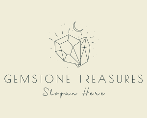 Gemstone Moon Jewelry logo design