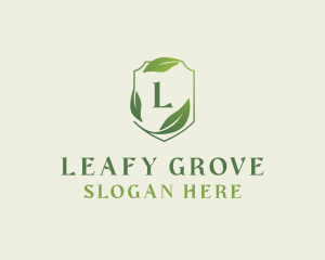 Organic Leaves Shield logo