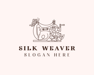 Floral Sewing Machine logo design