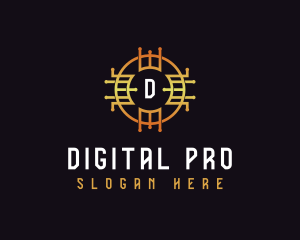 Digital Tech Cryptocurrency logo design