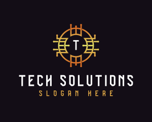 Digital Tech Cryptocurrency logo design