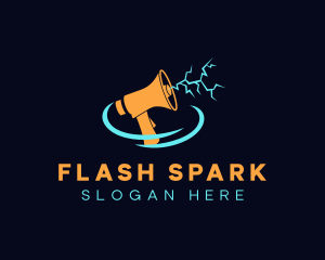 Lightning Blowhorn Megaphone logo