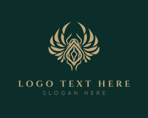 Luxury Gold Scarab logo