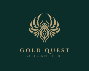 Luxury Gold Scarab logo design