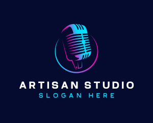 Microphone Music Studio logo design