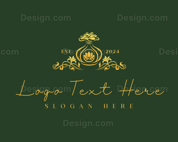 Ornamental Floral Perfume Logo