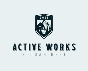 Shield Outdoor Mountaineering logo design