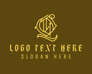 Typography - Gothic Calligraphy Tattoo logo design