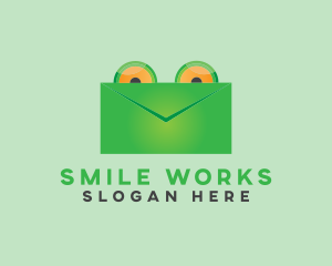 Frog Mail Envelope logo design