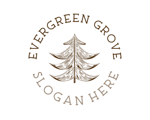 Rustic Pine Tree logo design