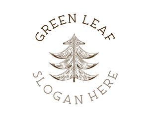 Rustic Pine Tree logo design