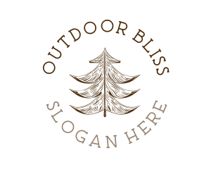 Rustic Pine Tree logo design