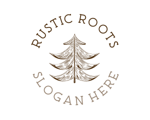 Rustic Pine Tree logo design