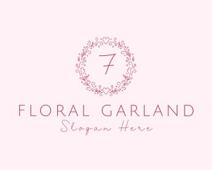 Floral Wreath Wedding Planner logo design