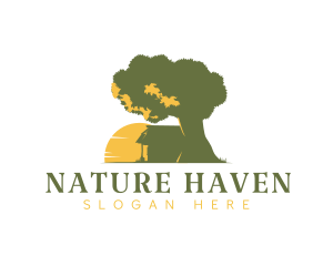 Nature House Scenery logo design