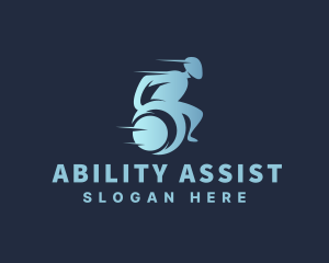 Wheelchair Disability Treatment logo design