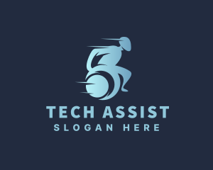 Wheelchair Disability Treatment logo design