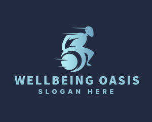 Wheelchair Disability Treatment logo design