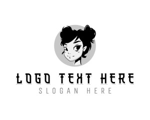 Female Manga Character Logo