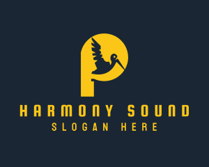 Yellow Pelican Letter P logo