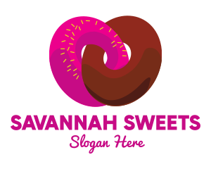 Interlocked Sweet Donuts logo design