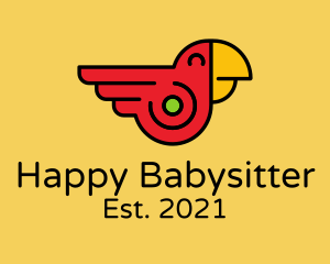 Happy Parrot Bird logo design