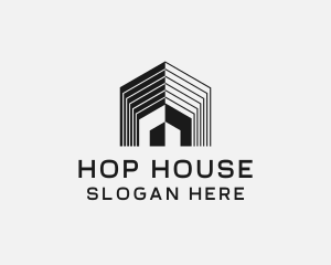 Roofing House Architect logo design