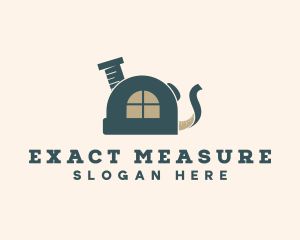 Tape Measure Construction Repair logo design